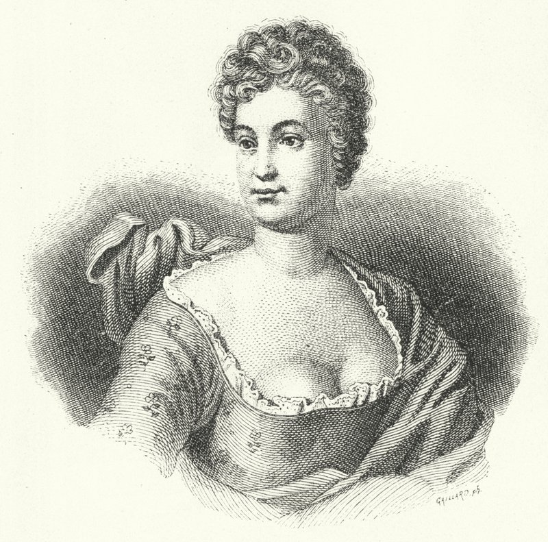 Friederike Caroline Neuber, tysk skuespillerinde og teaterinstruktør (gravering) af German School