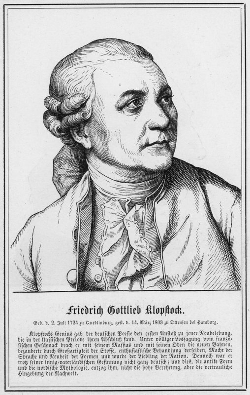Friedrich Gottlieb Klopstock (gravering) af German School