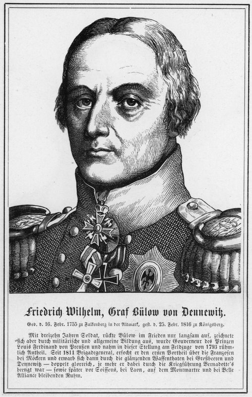 Friedrich Wilhelm, greve Bulow von Dennewik (stik) af German School