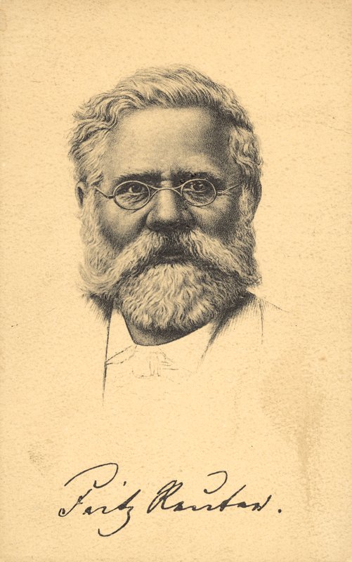 Fritz Reuter (litografi) af German School