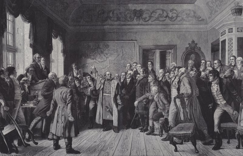 General Yorcks tale til Østpreussens stænder i Königsberg, 5. februar 1813 af German School