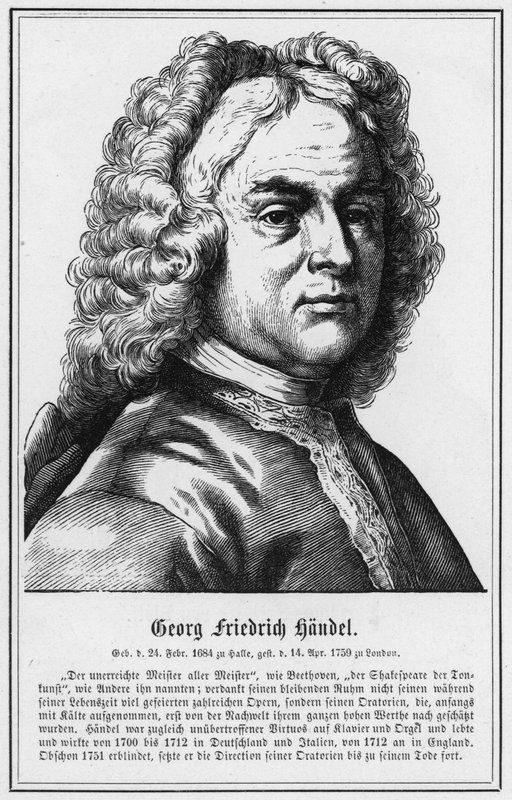Georg Friedrich Handel (stik) af German School