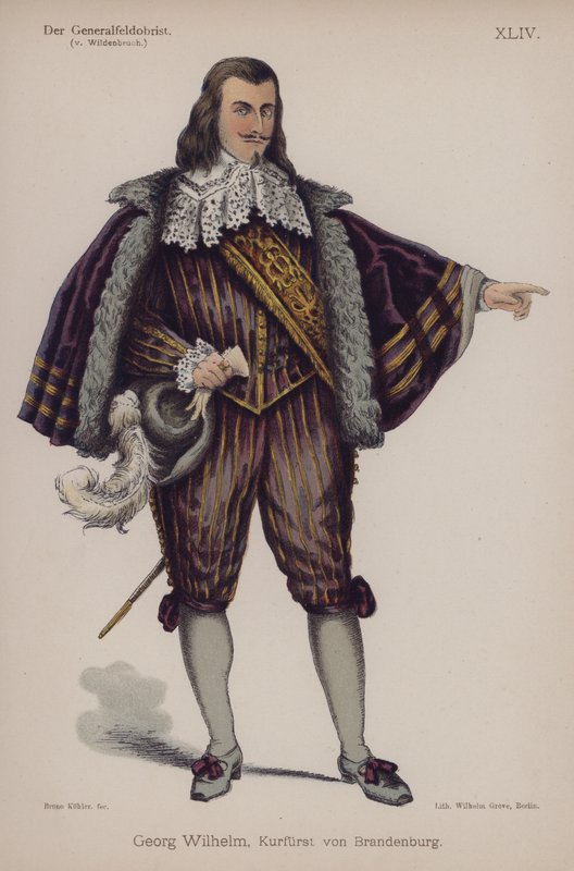 Georg Wilhelm, hertug af Brandenburg, fra Der Generalfeldoberst af Ernst von Wildenbruch (farve litho) af German School