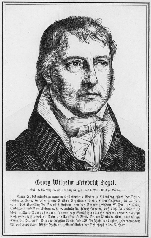 Georg Wilhelm Friedrich Hegel (gravering) af German School