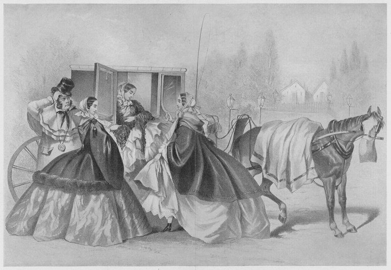 Tysk tegneserie om mode til crinoline (litho) af German School
