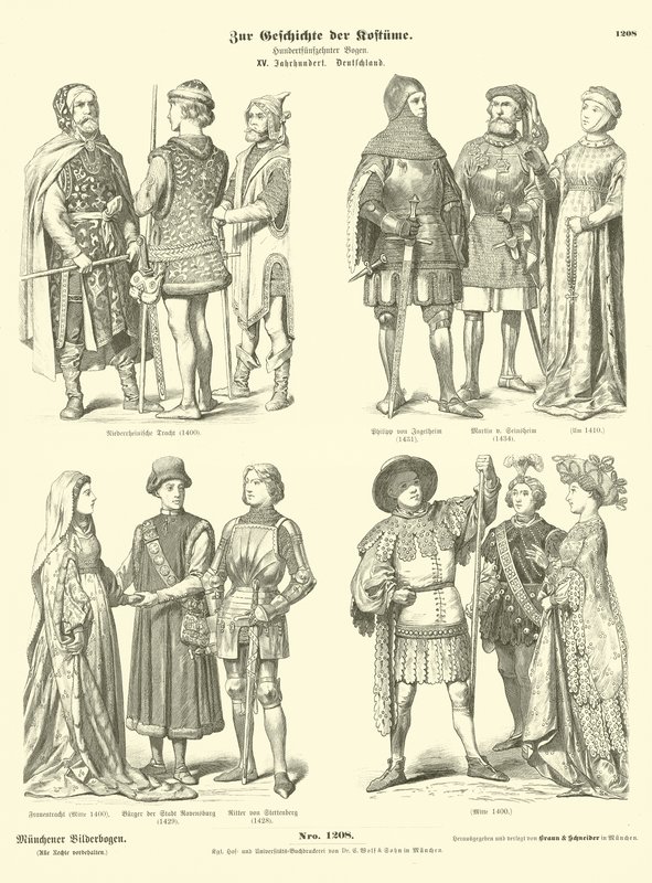 German costumes, 15th Century  af German School
