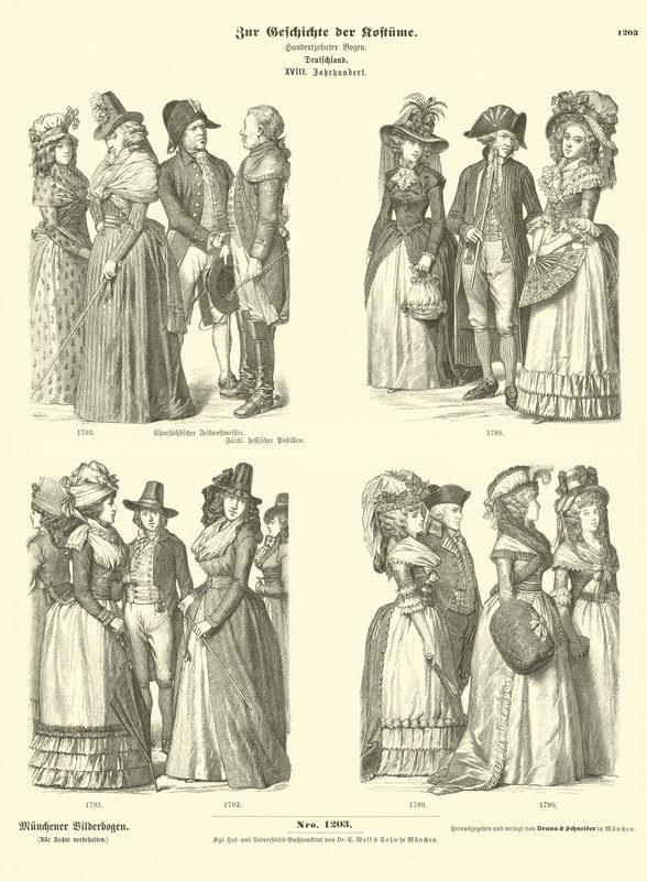 German costumes, 18th Century  af German School