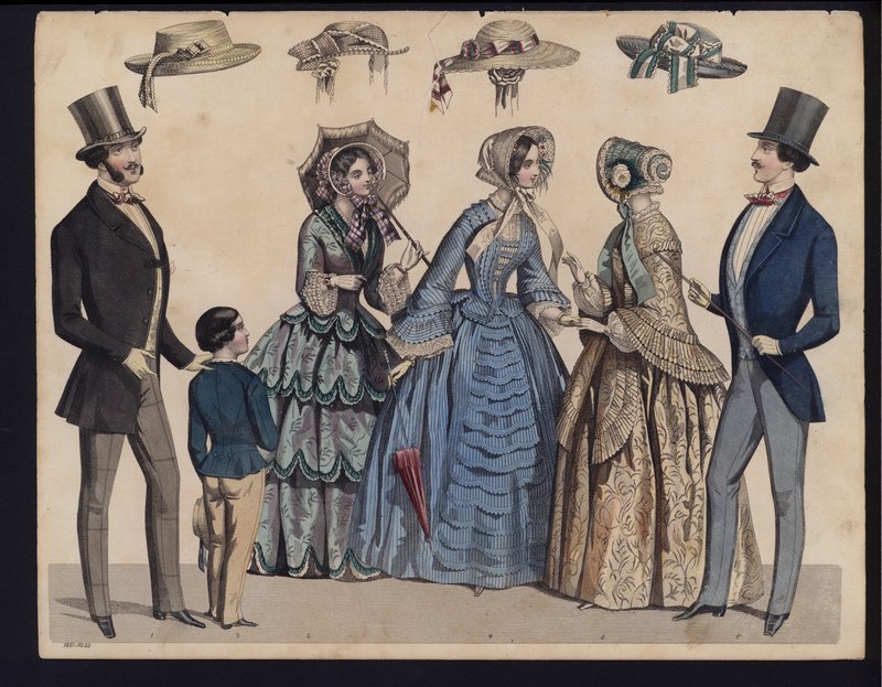 German fashion plate, mid 19th centurydani af German School