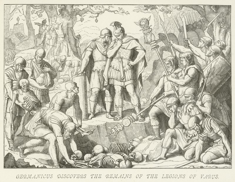 Germanicus opdager resterne af Varus-legionerne af German School