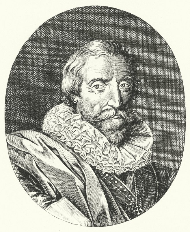 Giambattista Marino, italiensk digter (gravering) af German School