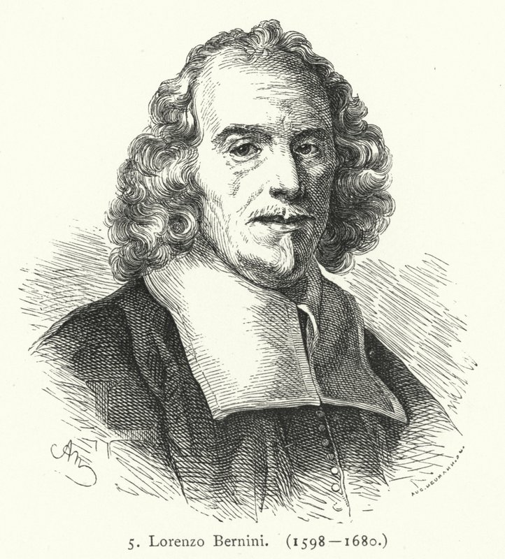 Gian Lorenzo Bernini, italiensk barok billedhugger og arkitekt (gravering) af German School