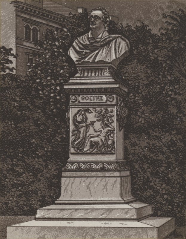 Goethe-monumentet (litho) af German School