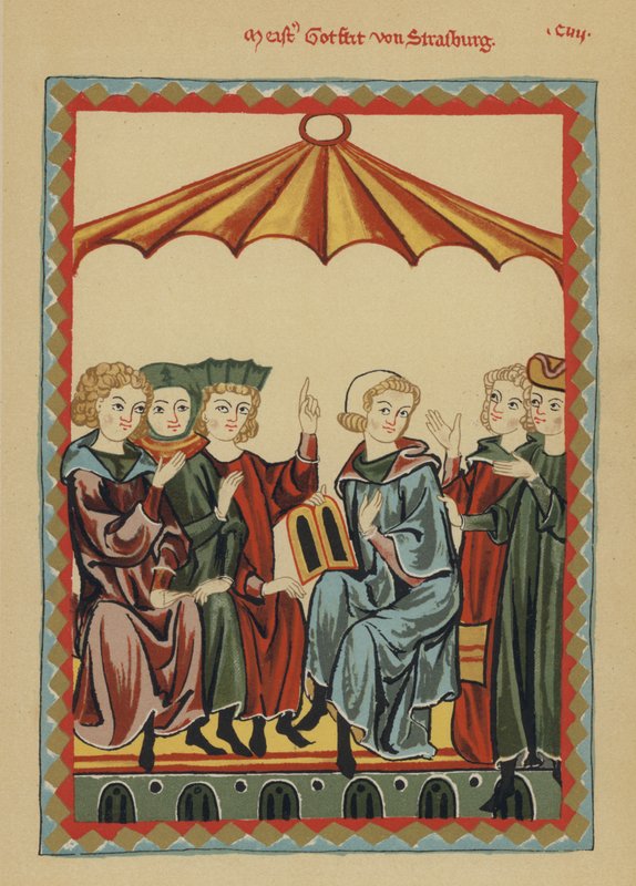 Gottfried von Strassburg, middelalderlig tysk forfatter af den høviske romantik Tristan af German School