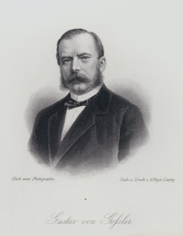 Gustav von Gossler, tysk advokat og administrator (gravering) af German School