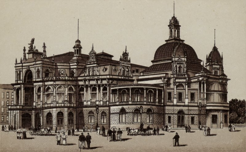 Hamborg: Concerthaus, Concert-House (litho) af German School