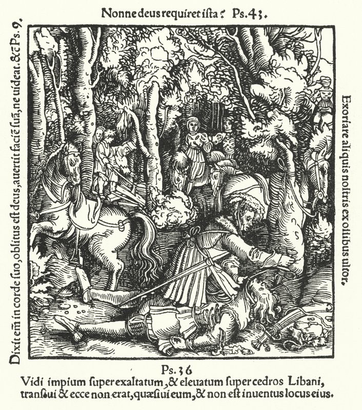 Hans von Hutten dræbt af Ulrich, hertug af Württemberg, 1515 af German School