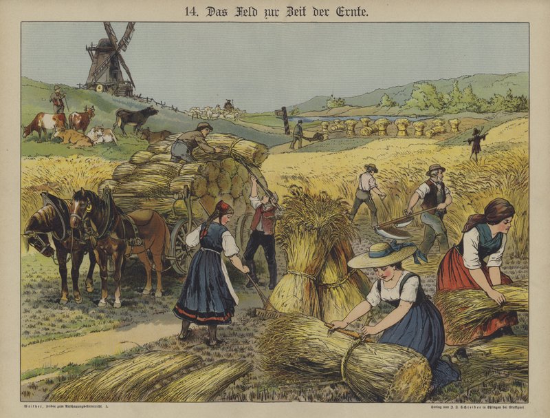 Høst (farve litho) af German School