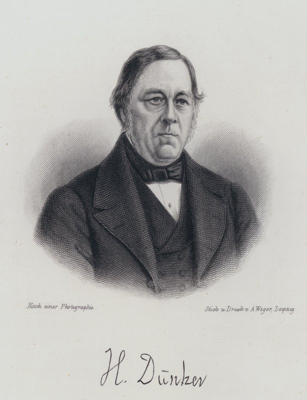 Heinrich Duentzer, tysk filolog og litteraturhistoriker (gravering) af German School