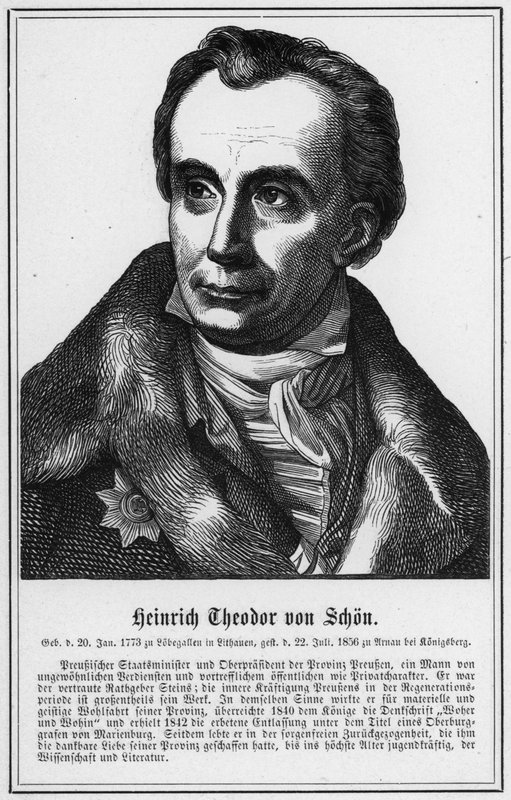 Heinrich Theodor von Schon (gravering) af German School