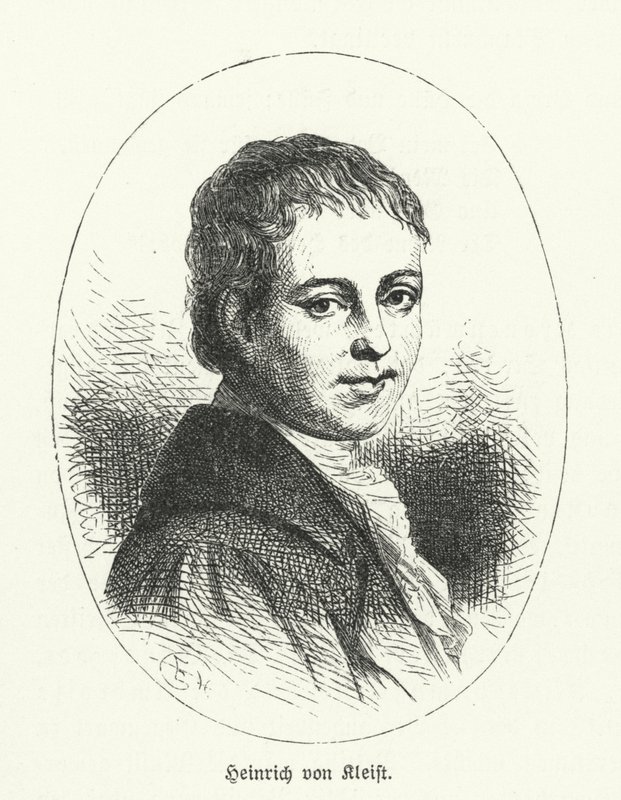 Heinrich von Kleist, tysk digter, dramatiker, romanforfatter og novelleforfatter (litho) af German School
