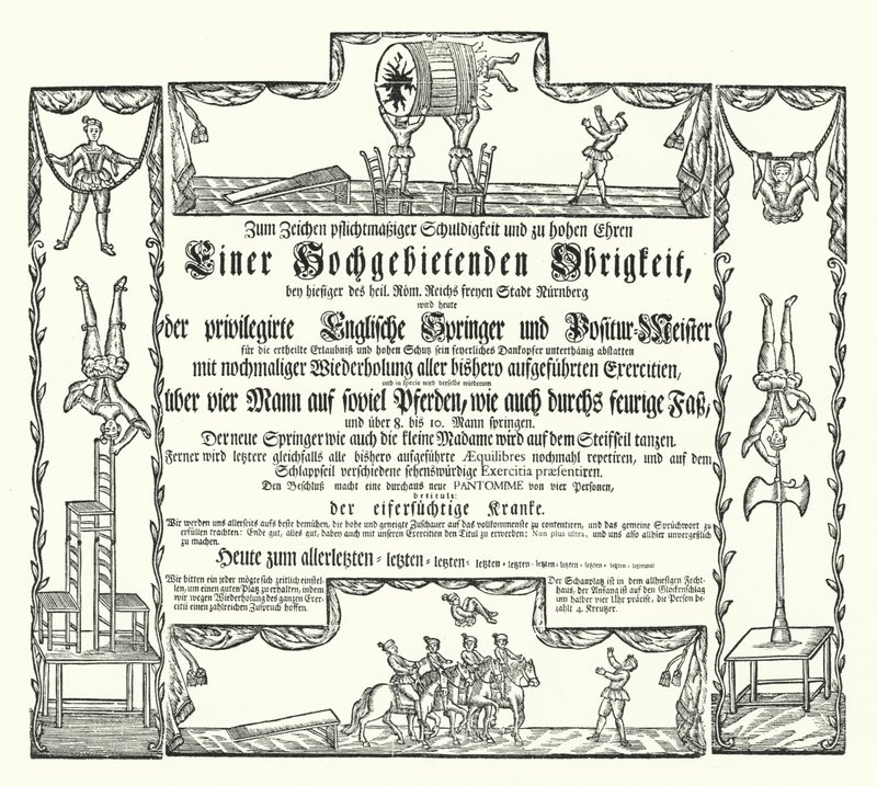 Invitation til et offentligt skue i Nürnberg (gravering) af German School
