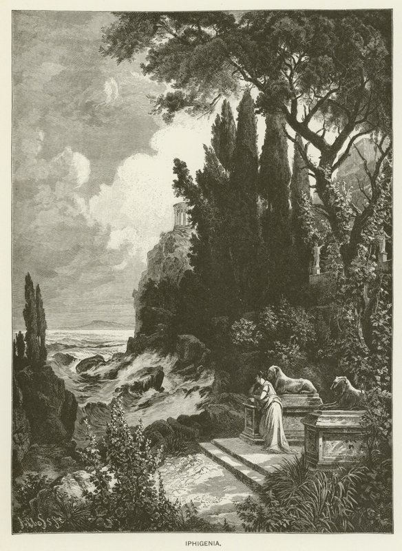 Iphigenia (gravering) af German School