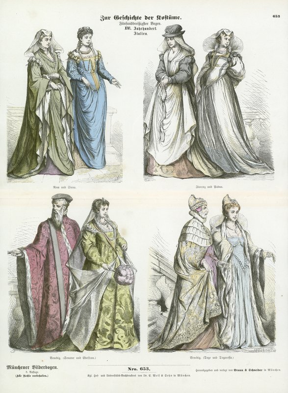 Costumes of the 1800s  af German School