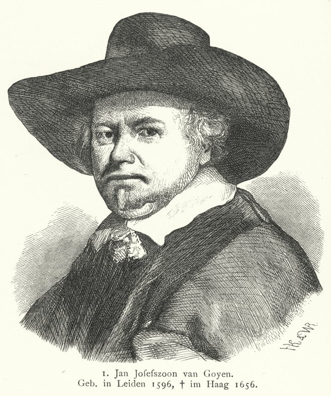 Jan van Goyen, maler fra den hollandske guldalder (gravering) af German School