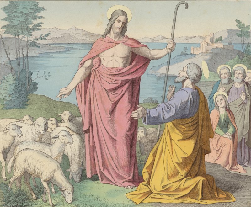 Jesus viser sig for Peter, hans stedfortræder på Jorden af German School