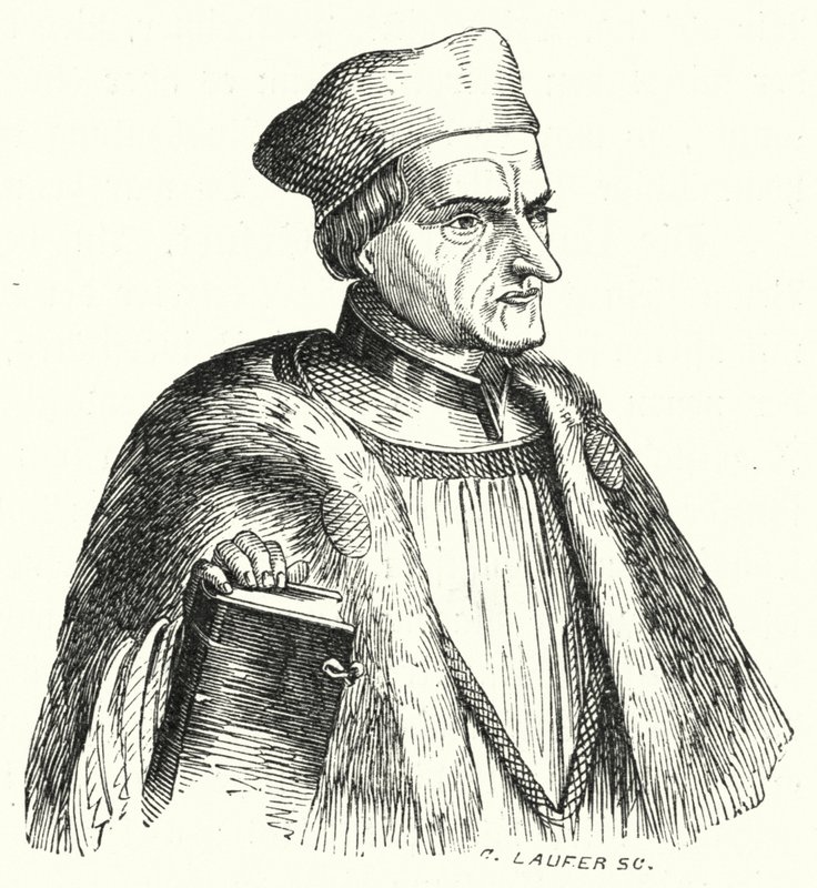 Johann Geiler von Kaisersberg, schweizisk præst og teolog (gravering) af German School