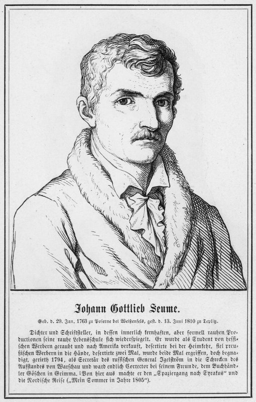 Johann Gottlieb Seume (gravering) af German School