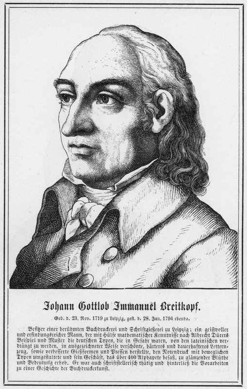 Johann Gottlob Immanuel Breitkopf (gravering) af German School