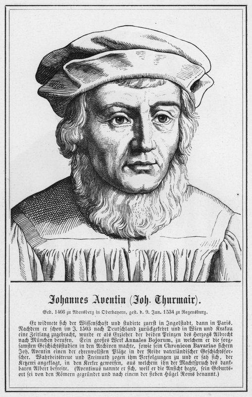 Johannes Aventin, Johannes Thurmair (gravering) af German School