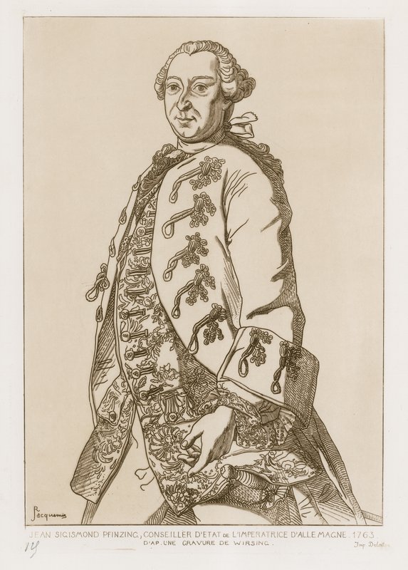 John Sigismund Pfinzing, statsråd for den tyske kejserinde, 1763 af German School
