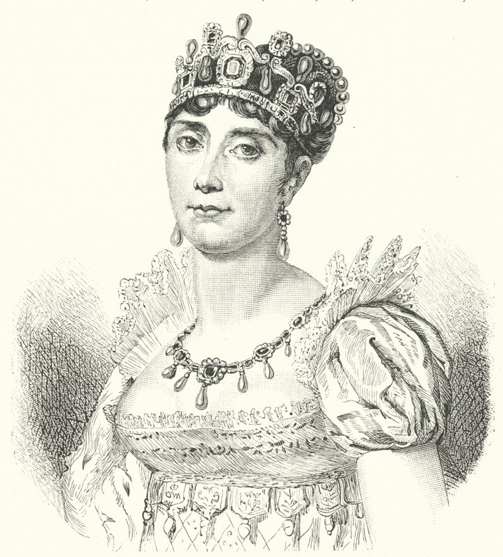 Josephine de Beauharnais, første kone til Napoleon I (gravering) af German School