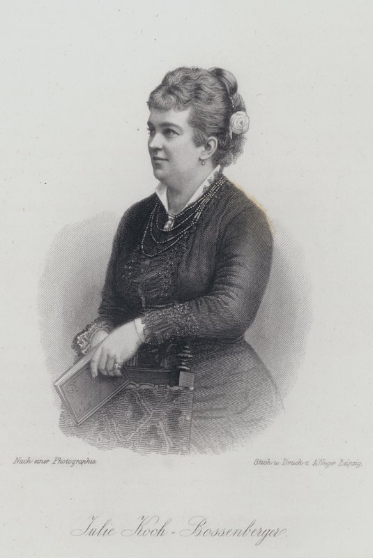 Julie Koch-Bossenberger, tysk operasangerinde og skuespillerinde (gravering) af German School