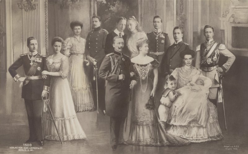 Kejser Wilhelm II af Tyskland og hans familie af German School