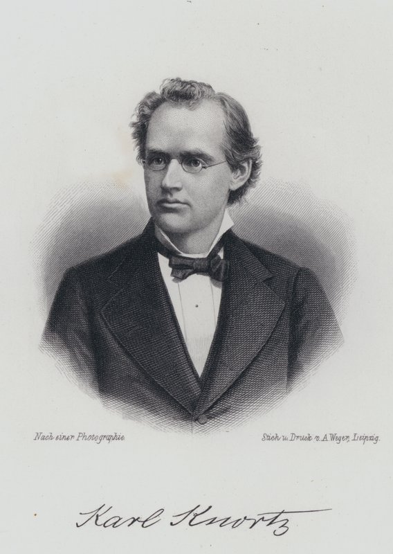 Karl Knortz, tysk-amerikansk forfatter (gravering) af German School