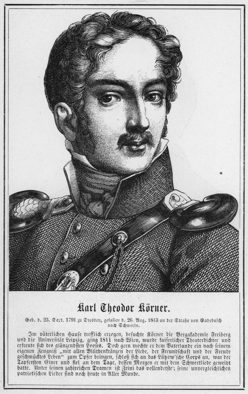 Karl Theodor Korner (gravering) af German School
