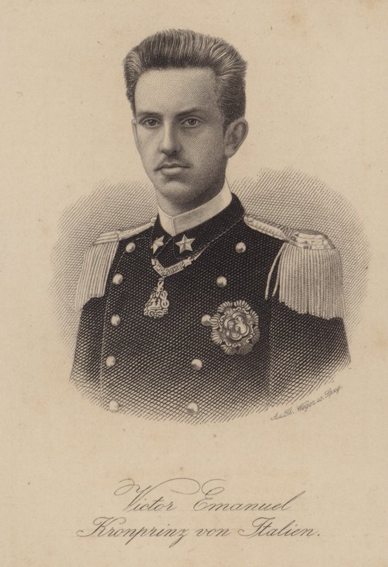 Kong Victor Emmanuel III af Italien, da kronprinsen af German School