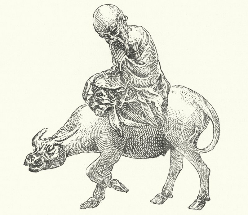 Laozi, gammel kinesisk filosof (gravering) af German School