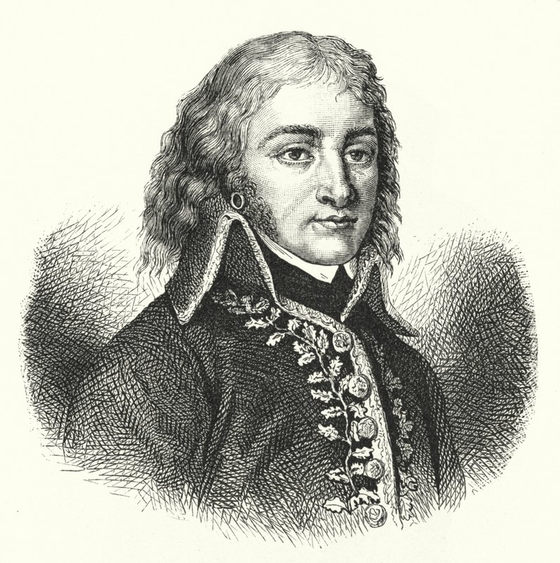 Lazare Hoche, fransk general i den revolutionære hær (gravering) af German School
