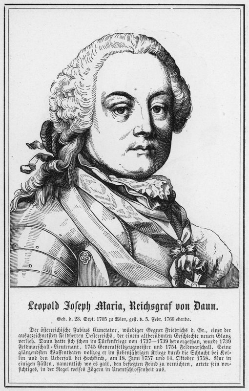 Leopold Joseph Maria, kejsergreve af Daun (stik) af German School