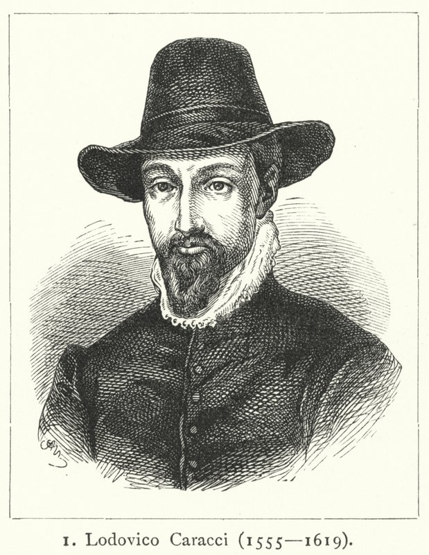 Lodovico Carracci, italiensk barokkunstner (gravering) af German School