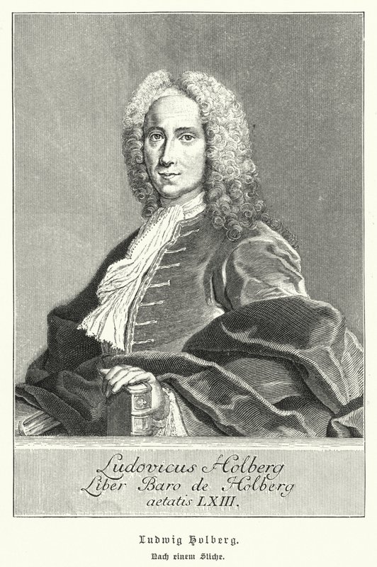 Ludvig Holberg, dansk-norsk dramatiker, filosof og historiker (litho) af German School