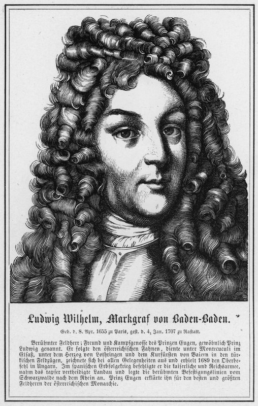 Ludwig Wilhelm, markgreve af Baden-Baden (stik) af German School