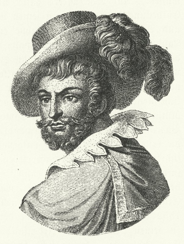 Luis de Camoes, portugisisk digter (gravering) af German School
