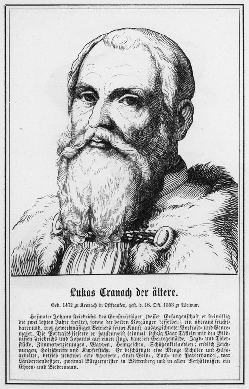 Lucas Cranach den Ældre (gravering) af German School