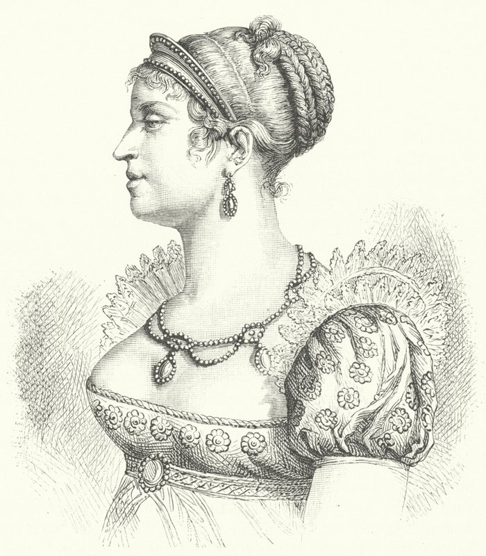 Marie Louise, hertuginde af Parma, anden hustru til Napoleon I (gravering) af German School
