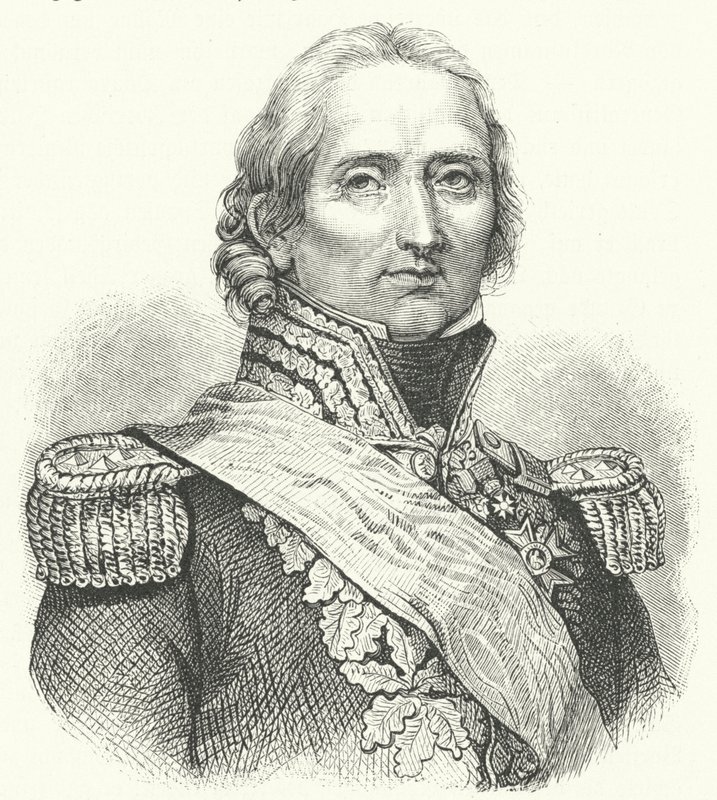 Marshal Nicolas Soult, fransk soldat (gravering) af German School
